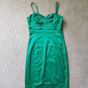 NWT Sexy green satin dress medium